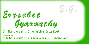 erzsebet gyarmathy business card